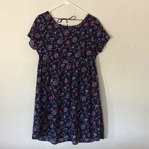 Navy Flower pattern Dress